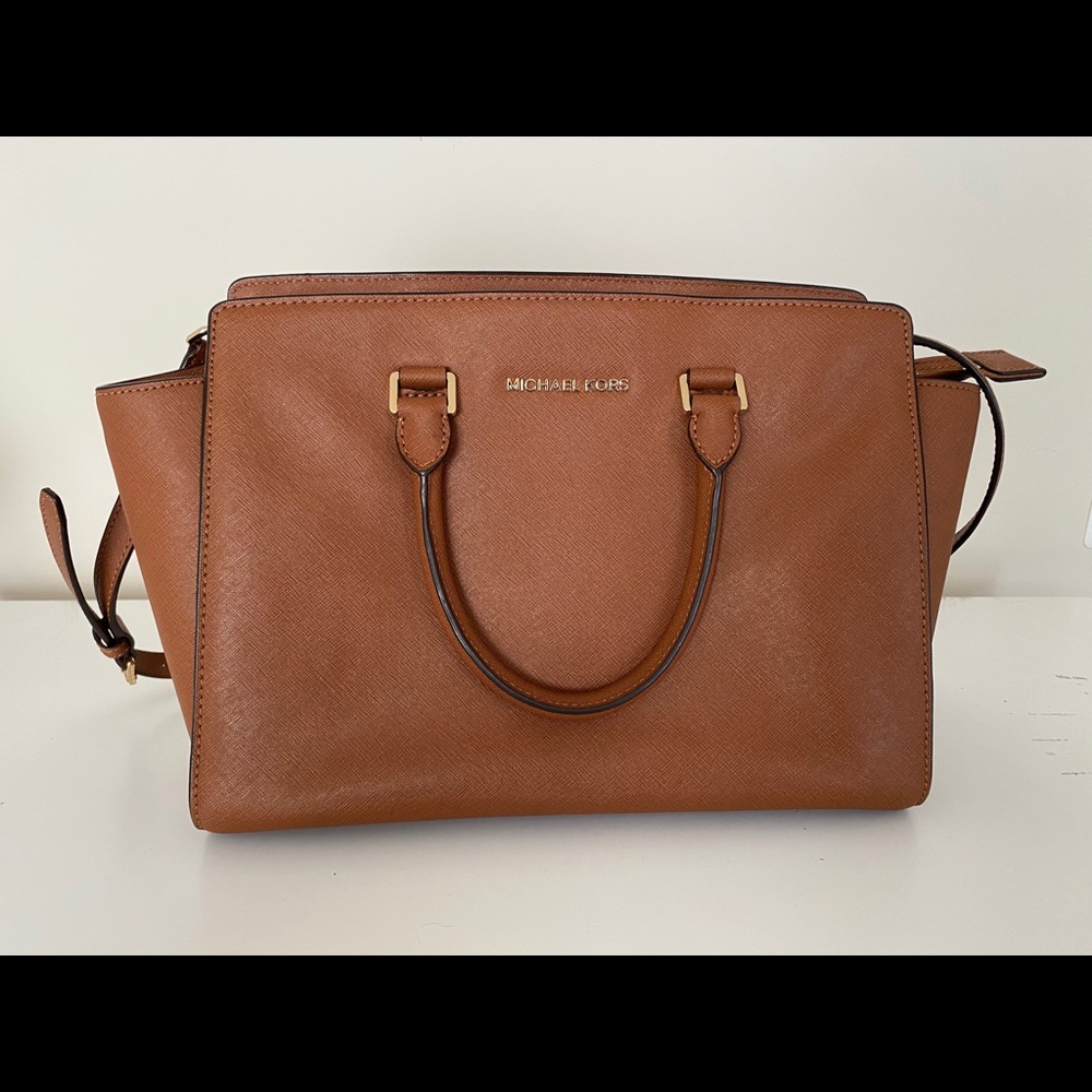 Selma Medium Saffiano Leather Satchel